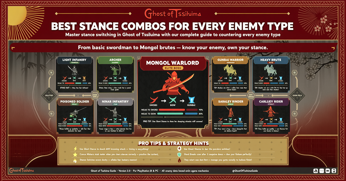 Ghost of Tsushima: Best Stance Combos for Every Enemy Type